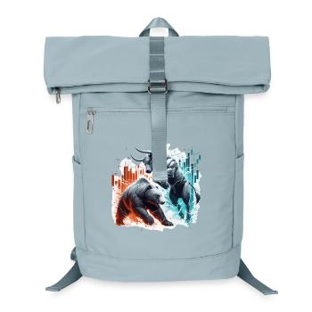 Finance Taureau Bear Fight Wall Street cadeau - Sac à dos ordinateur - bleu glacier - Devant