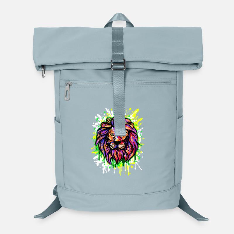 Zeichnen Illustration Tattoo Graffiti Löwe Kunst Laptop-Rucksack 