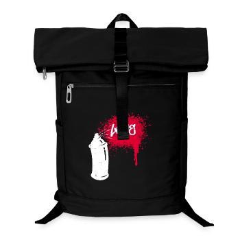 Spray Can Graffiti Sprayer Drawing Illustration - Laptop Backpack - black - Front