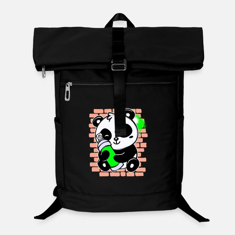 Panda Sprayer Graffiti Spraydose Street Art Kunst Laptop-Rucksack 
