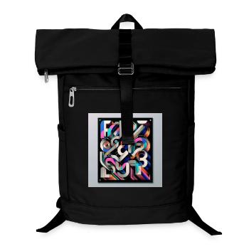 Experimental typography - Laptop Backpack - black - Front