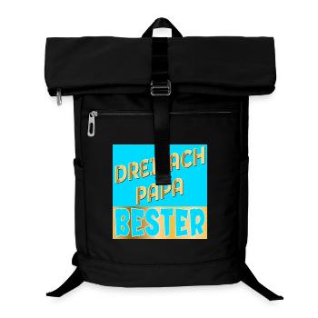 DREIFACH PAPA VATERTAG - Laptop-Rucksack  - Schwarz - Vorne