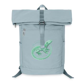 Eidechsen-Grüntöne, Aborigine-Motive, Tribal - Laptop-Rucksack  - Eisblau - Vorne