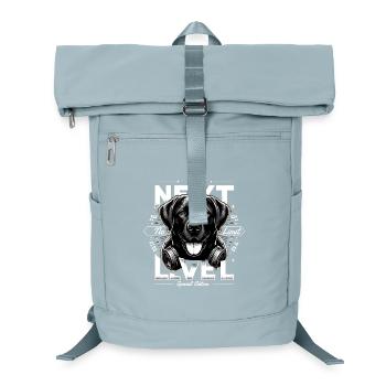 Schwarzer Labrador Gangster Next Level Hund Erfolg - Laptop-Rucksack  - Eisblau - Vorne