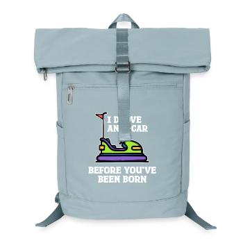 Refueling E-car Electrical Energy Statement Electricity - Laptop Backpack - ice blue - Front