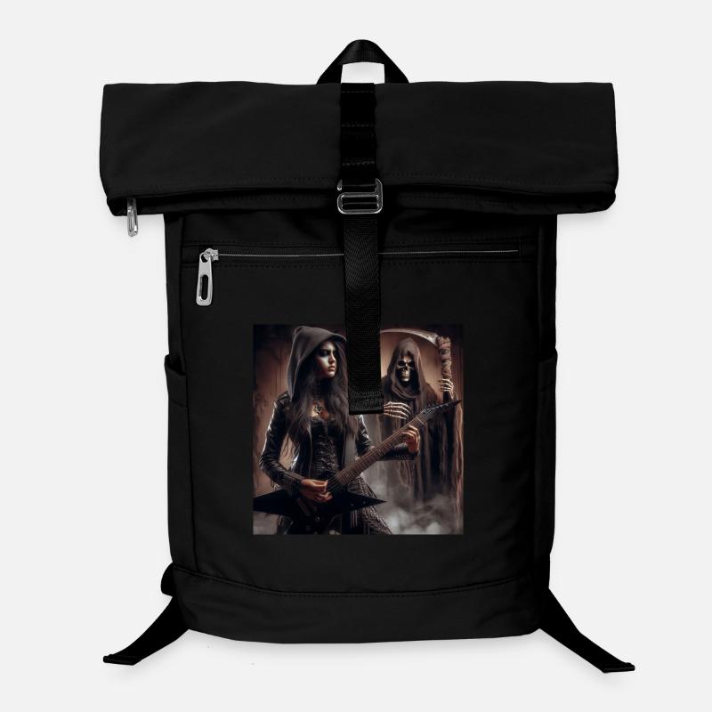 Guitarist and The Grim Reaper Laptop Backpack