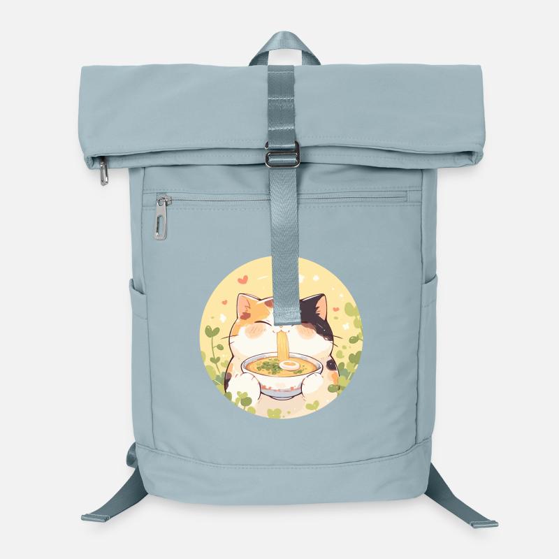 Katze isst Ramen Laptop-Rucksack 