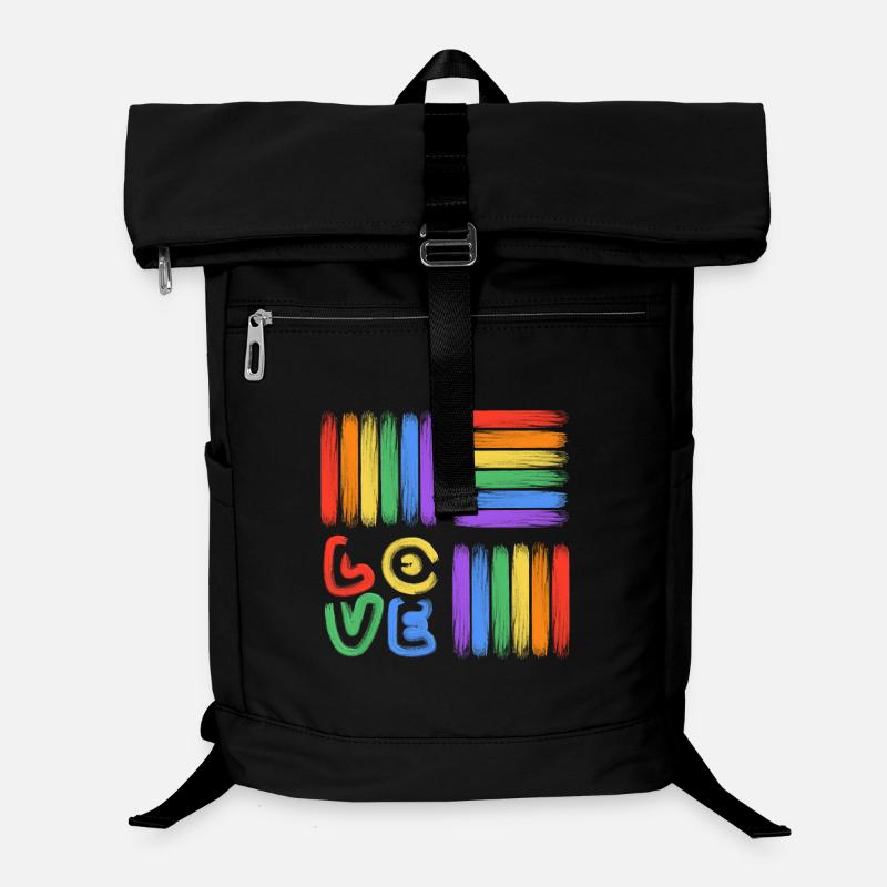Regenbogen-Liebe Pinselkunst Laptop-Rucksack 
