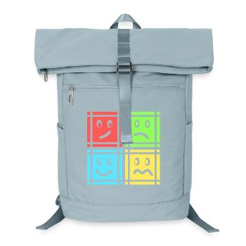 Motifs géométriques - Sac à dos ordinateur - bleu glacier - Devant