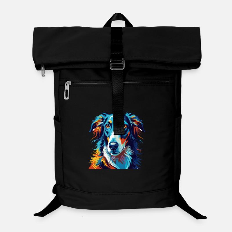 Barzoï Chien Race Coloré Dessin Animé Kawaii Sac à dos ordinateur