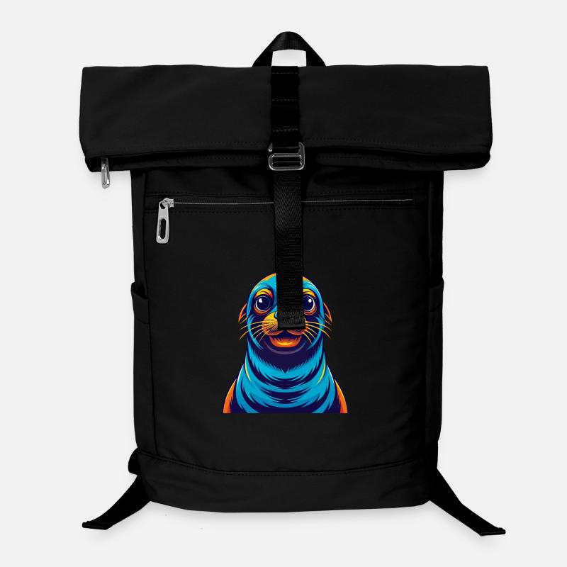 Siegel Bunte Kawaii Cartoon Figur Clipart Laptop-Rucksack 