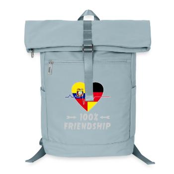 Ecuador und Deutschland 100% Freundschaft - Laptop-Rucksack  - Eisblau - Vorne