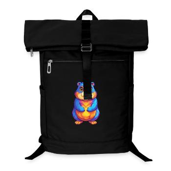 Gopher Bunte Kawaii Cartoon Figur Clipart - Laptop-Rucksack  - Schwarz - Vorne