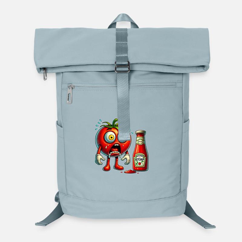 Funny tomato and ketchup design Laptop Backpack