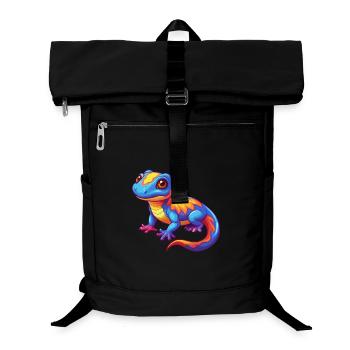 Salamander Colorful Kawaii Cartoon Character - Laptop Backpack - black - Front