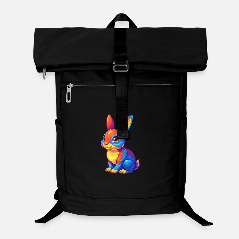 Kaninchen Bunte Kawaii Cartoon Figur Clipart Laptop-Rucksack 