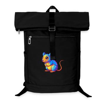 Mouse Colorful Kawaii Cartoon Character Clipart - Laptop Backpack - black - Front