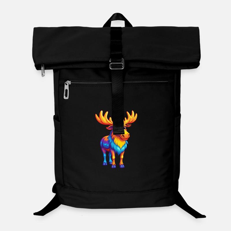 Elch Bunte Kawaii Cartoon Figur Clipart Laptop-Rucksack 