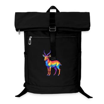 Impala Bunte Kawaii Cartoon Figur Clipart - Laptop-Rucksack  - Schwarz - Vorne