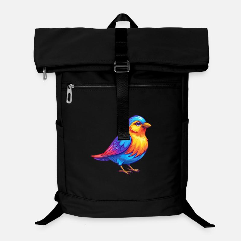 Emberiza bird Colorful Kawaii Cartoon Character Laptop Backpack
