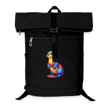 Loutre de mer Coloré Kawaii Dessin animé Animal marin - Sac à dos ordinateur - noir - Devant