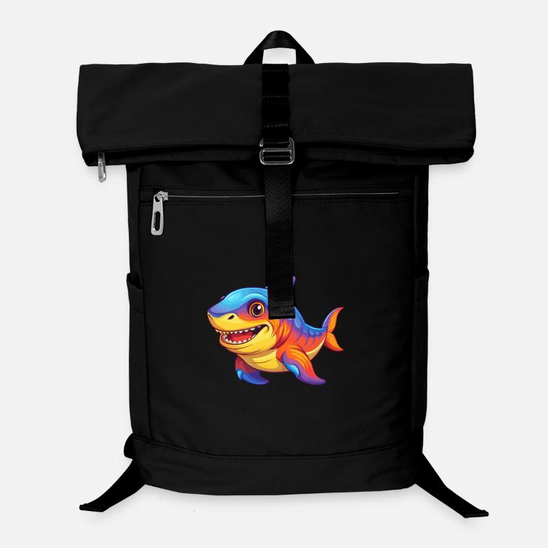 emporte-pièce requin coloré Kawaii dessin animé Clipart Sac à dos ordinateur