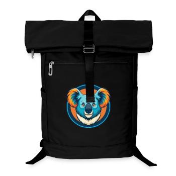 Koala Niedliche Kawaii Cartoon Clipart Tier Haustier Logo - Laptop-Rucksack  - Schwarz - Vorne
