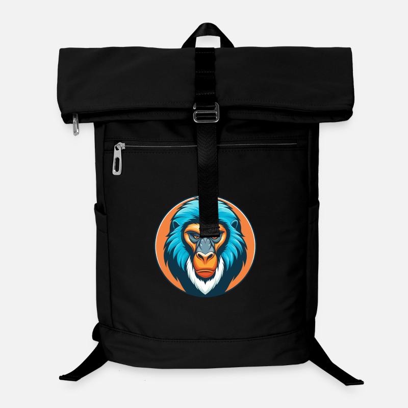 Mandrill Cute Kawaii Cartoon Animal Pet Logo Laptop Backpack