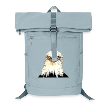 Illustration de tête d’aigle avec un regard intense - Sac à dos ordinateur - bleu glacier - Devant