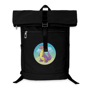 Basilisk Niedliche Kawaii Cartoon Clipart Tier Haustier - Laptop-Rucksack  - Schwarz - Vorne