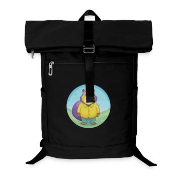 Biber Niedlich Kawaii Cartoon Clipart Tier Haustier - Laptop-Rucksack  - Schwarz - Vorne