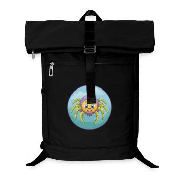 Spinne Niedlich Kawaii Cartoon Clipart Tier Haustier - Laptop-Rucksack  - Schwarz - Vorne