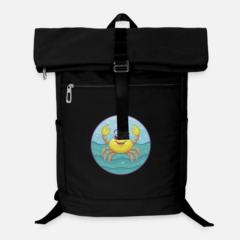 crabe mignon kawaii dessin animé clipart animal de compagnie Sac à dos ordinateur