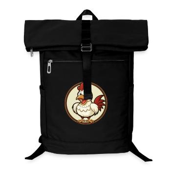 Chicken Colorful Kawaii Cartoon Character Clipart - Laptop Backpack - black - Front