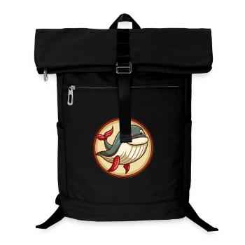 Blue whale Colorful Kawaii Cartoon Character Pet - Laptop Backpack - black - Front