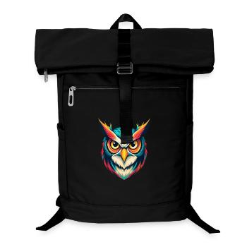 Eule Niedlich Kawaii Cartoon Clipart Tier Gesicht - Laptop-Rucksack  - Schwarz - Vorne