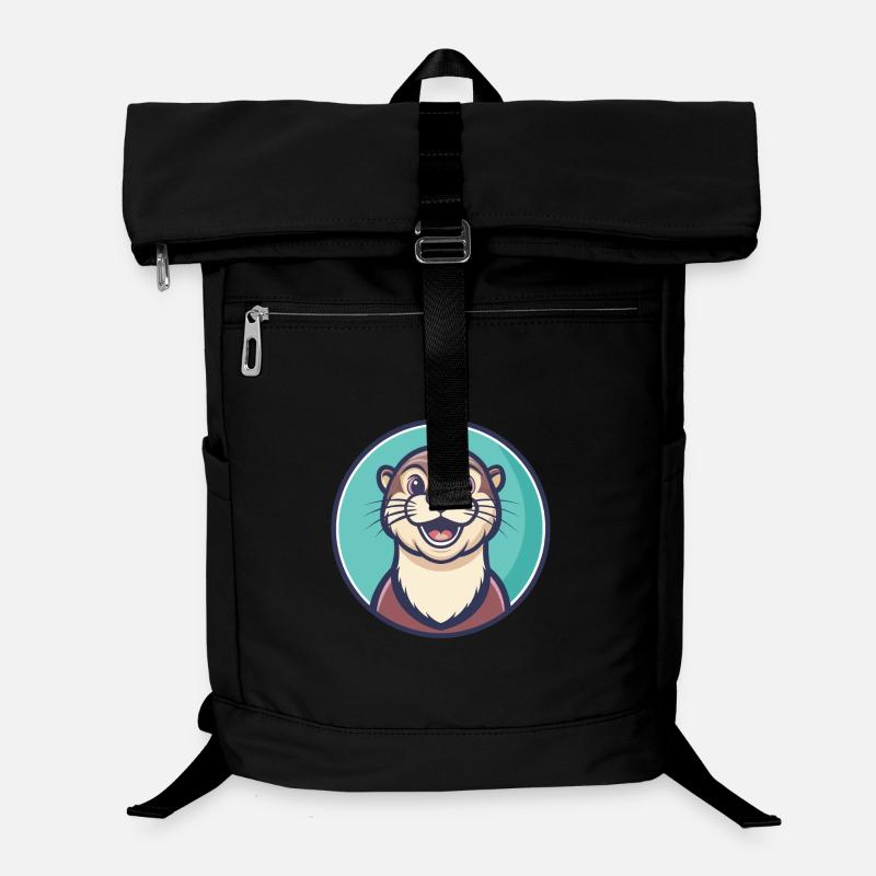 Otter Kawaii Cartoon Figur Tier Haustier Gesicht Laptop-Rucksack 