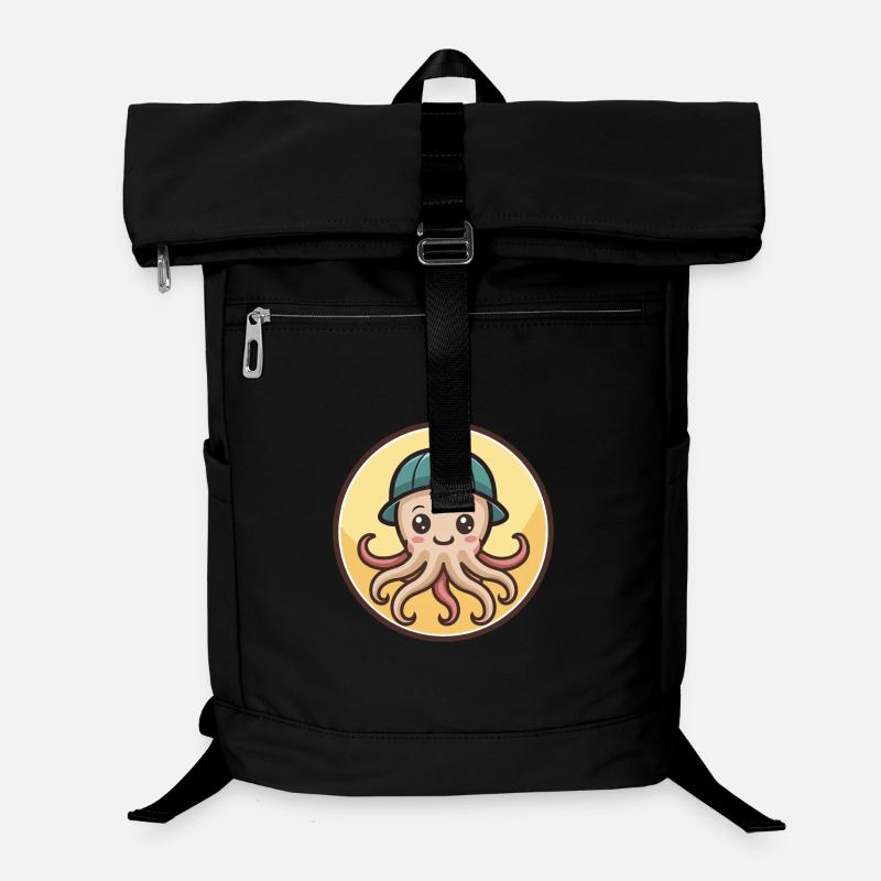 pieuvre kawaii dessin animé personnage animal visage d’animal de compagnie Sac à dos ordinateur