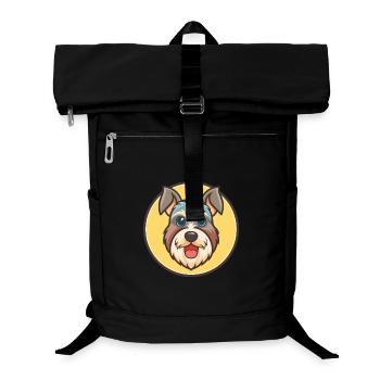 Cesky Terrier Hunderasse Cartoon Kawaii Clipart Haustier - Laptop-Rucksack  - Schwarz - Vorne