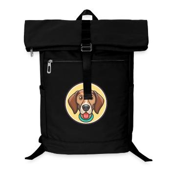 Plott Hound Hund Rasse Lustige Karikatur Kawaii Clipart - Laptop-Rucksack  - Schwarz - Vorne