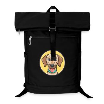 Sloughi Hunderasse Zeichentrickfigur Kawaii Clipart - Laptop-Rucksack  - Schwarz - Vorne