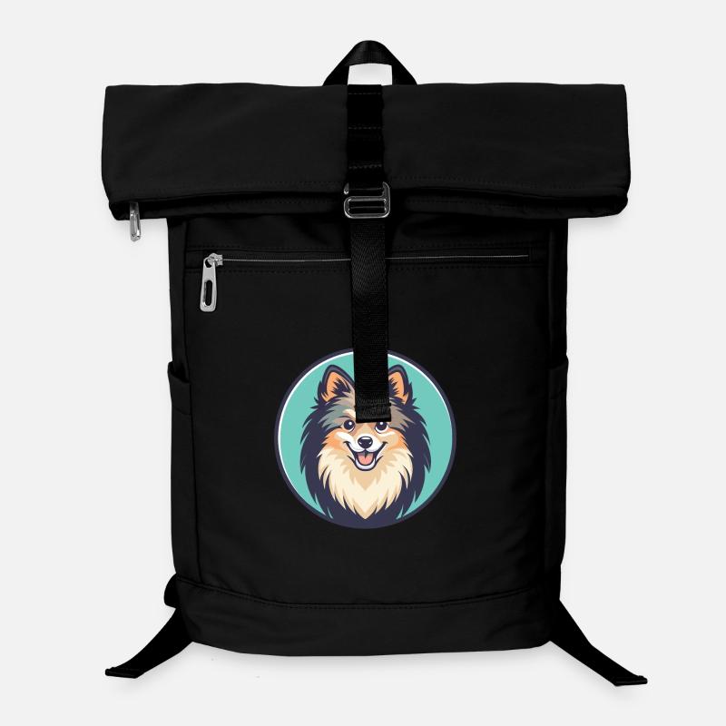 Deutsche Spitz Hunderasse Cartoon Kawaii Clipart Haustier Laptop-Rucksack 