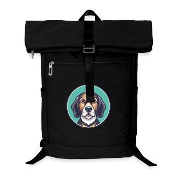 Litauische Laufhund Rasse Karikatur Kawaii Clipart - Laptop-Rucksack  - Schwarz - Vorne