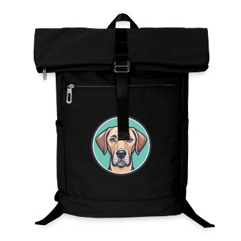 Rhodesian Ridgeback Dog Breed Funny Cartoon Kawaii - Laptop Backpack - black - Front