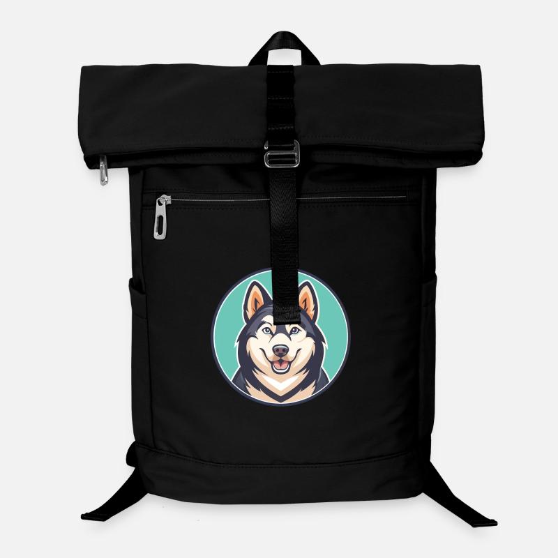 Sachalin Husky Hunderasse Cartoon Kawaii Clipart Laptop-Rucksack 