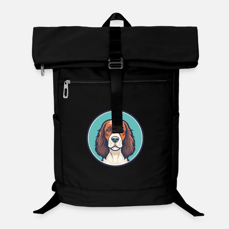 Welsh Springer Spaniel Hunderasse Karikatur Kawaii Laptop-Rucksack 