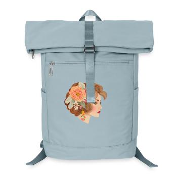 Schöne Dame im Bohemian Chic Stil - Laptop-Rucksack  - Eisblau - Vorne