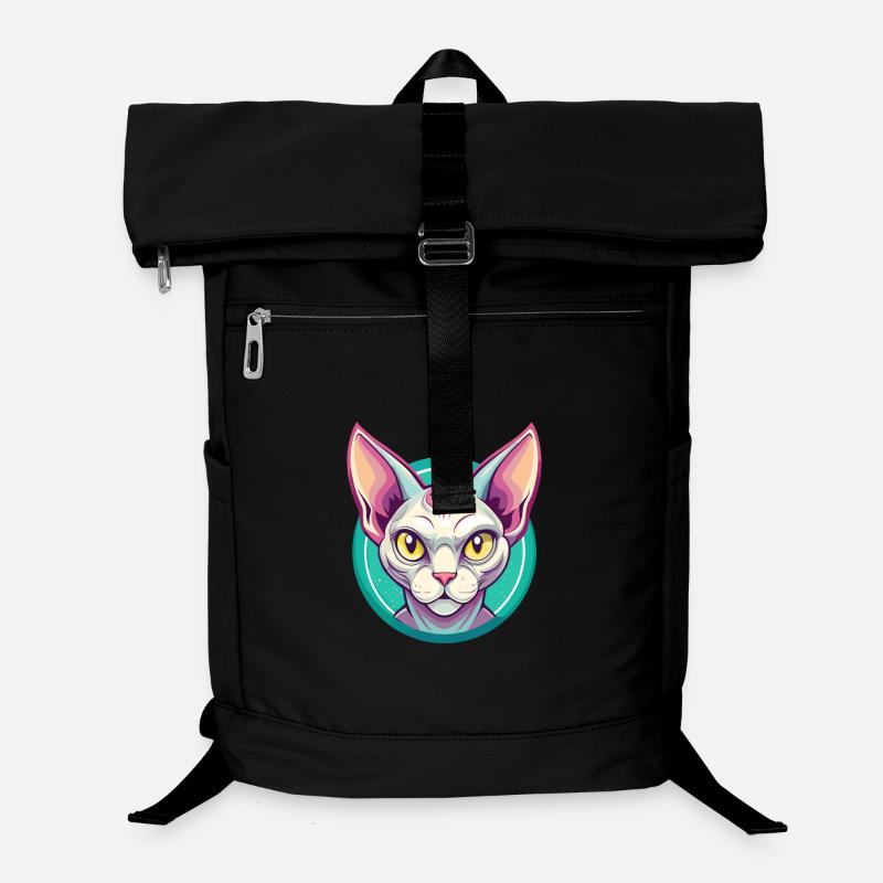 Devon Rex Chat Race Dessin Animé Kawaii Animal Pet Sac à dos ordinateur