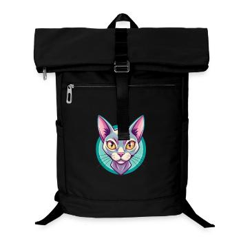 Bombay Katzenrasse Karikatur Kawaii Tier Haustier - Laptop-Rucksack  - Schwarz - Vorne