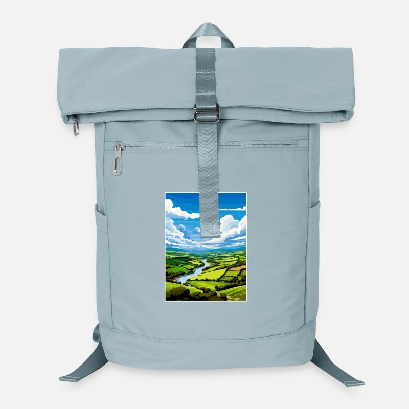 Wye Valley Aonb Reise Poster Souvenir Farbe WPA Laptop-Rucksack 
